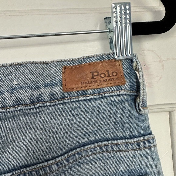 Polo Ralph Lauren Cropped Jeans Women's 27 Light Blue Flare High Waist Denim - Picture 6 of 10
